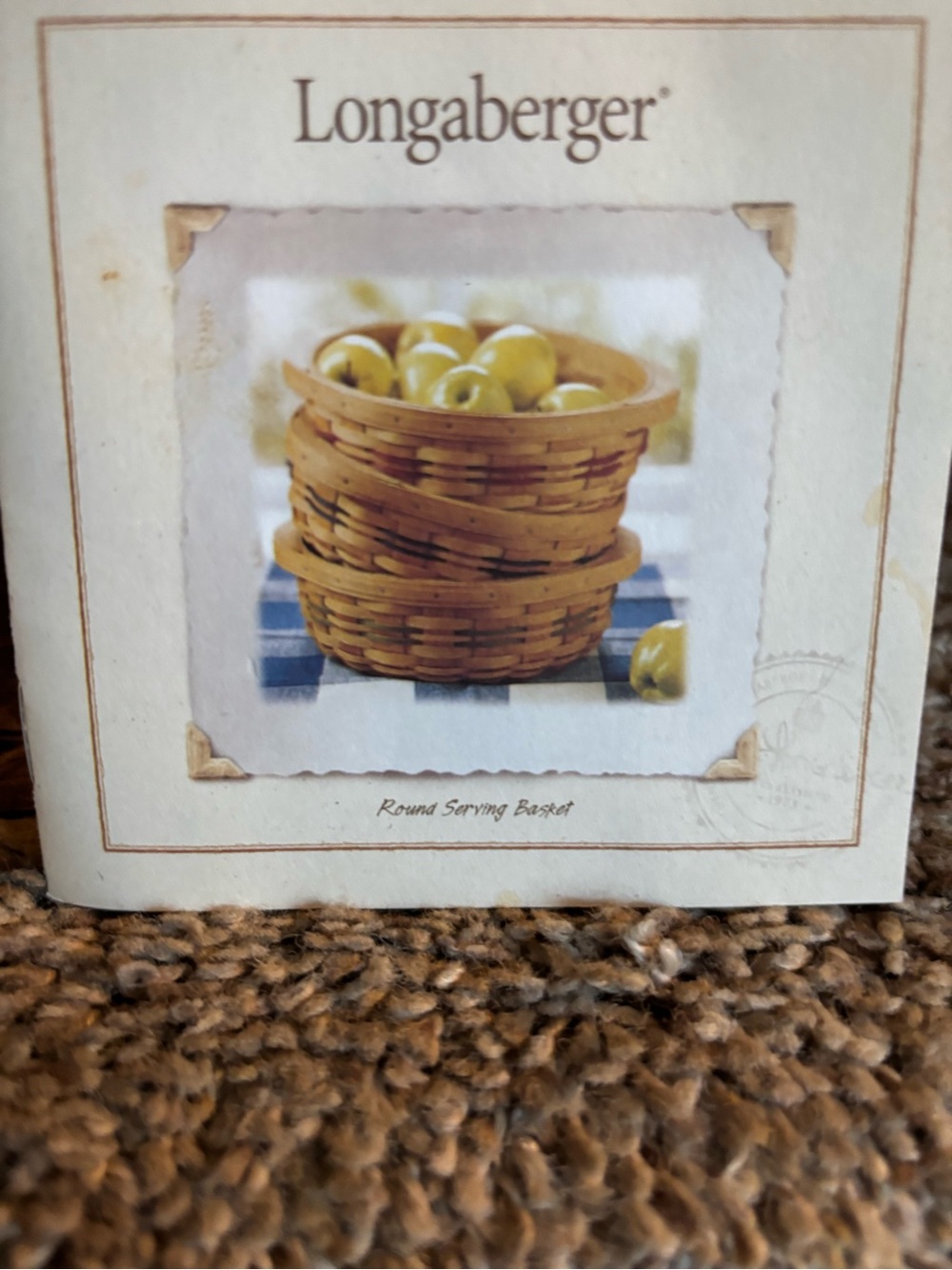 Longaberger Natural Woven Basket with Cream Liner - Picture 3 of 7